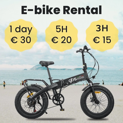 Noleggio E-bike: 1 giorno €30, 5H €20, 3H €15